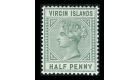 SG27b. 1883 1/2d Dull green. Top left triangle detached. Superb 