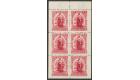 SG303b. 1902 1d Carmine. Booklet pane of 6. Superb fresh mint...