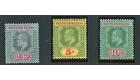 SG37-39. 1911 2/6 to 10/-, Choice superb fresh mint...