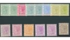 SG11-19a. 1884 Set of 9 with extra shades. Superb fresh mint...