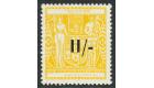 SG F215. 1942 11/- on 11s Yellow. Brilliant U/M mint...