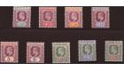 SG10-18. 1902 Set of 9. Superb mint...