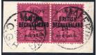 SG15. 1900 1s on 6d Purple.  Extremely fine used pair on piece..