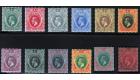 SG45-56. 1912 Set of 12. Superb fresh mint...