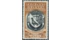 SG137. 1933 10/- Black and chestnut. Post Office fresh U/M mint.