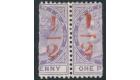 SG11. 1882 1/2 In red on half 1d lilac. Very fine pair...