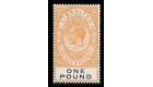 SG107 Variety. 1927 £1 Pale orange and black. Superb fresh mint