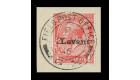 SG S2. 1916 1d Scarlet. Choice brilliant fine used on piece...