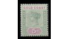 SG33. 1900 5/- Green and mauve. Brilliant fresh mint...