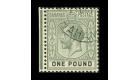 SG89a. 1912 £1 Green and black. Brilliant fine used...