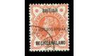 SG54a. 1890 1/2d Vermilion. 'Overprint Inverted'. Choice brillia