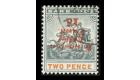 SG153ea.1907 1d on 2d Slate-black and orange. 'Surcharge Inverte