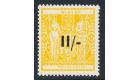 SG F215. 1942 11/- on 11s Yellow. Brilliant U/M mint...