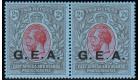 SG66 Variety. 1921 2r Red and black/blue. Round stop after 'E'..