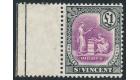 SG120. 1913 £1 Mauve and black. Superb fresh mint marginal...