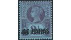 SG4a. 1887 40pa on 2 1/2d Purple/blue. 'Surcharge Double'. Brill