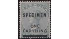 SG30as. 1901 1/4d on 1/- Dull grey. Brilliant fresh 'SPECIMEN'..