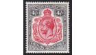 SG95d. 1913 4/- Carmine and black. 'Nick in top right scroll'. S