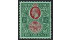 SG146. 1927 10/- Red and green/green. Brilliant fresh perfectly.