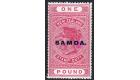 SG132. 1918 £1 Rose-carmine. Choice fresh mint...