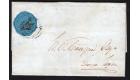 SG5. 1851 12c Blue. Remarkable example on folded letter...