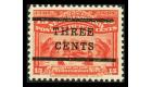 SG145. 1920 3c on 15c Bright scarlet. Brilliant fresh perfectly