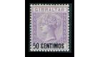 SG20a. 1889 50c on 6d Bright lilac. "5" with short foot. Superb 