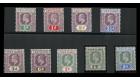 SG54-62. 1904 Set of 9. Brilliant U/M mint...