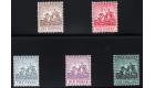 SG163-169. 1909 Set of 5. Choice superb fresh mint...