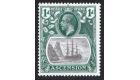 SG11b. 1924 1d Grey-black and deep blue-green. 'Torn Flag'...