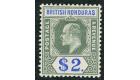 SG92. 1907 $2 Grey-green and blue. Superb fresh well centred min