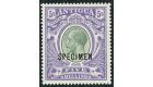 SG51s. 1913 5/- Grey-green and violet. 'SPECIMEN'. Brilliant U/M