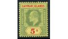 SG32. 1908 5/- Green and red/yellow. Superb fresh perfectly cent