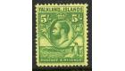 SG124. 1929 5/- Green/yellow. Superb fresh mint...