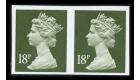 SG X955a 1884 18p Deep olive-grey. 'Imperforate Pair'. U/M mint.