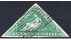 SG21. 1863 1/- Bright emerald-green.  A premium quality used cop