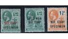 SG60s-62s. 1917 Set of 3 'SPECIMEN'. Superb fresh...