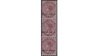 SG34. 1898 2 1/2 on 1a Plum. Unmounted vertical strip...