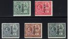 SG106s-110s. 1920 Set of 5. 'Specimen'. Very fine mint...