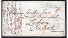 SG CC3. 1850. Envelope to Ireland with good stike of...