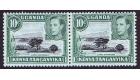 SG135a. 1949 10c Black and green. 'Mountain retouch'. Superb U/M