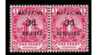 SG3 Variety. 1900 3d on 1d Carmine. 'B' of 'BESIEGED' Omitted. U