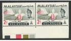 SG137b. 1965 Orchid 2c 'Yellow Omitted'. U/M mint pair...