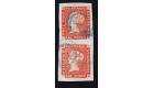 SG6 1853 1d Vermilion/bluish. Early Impression. Fantastic pair..