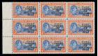 SG168a. 1942 4d Light blue and red-orange. 'COIUMBUS' for 'COLUM