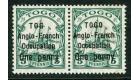 SG H28a. 1914. 1d on 5pf Green. "TOG" for "TOGO". In a superb pa