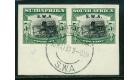 SG66ba. 1927 5 /- Black and green. Without Stop After "A". Brill