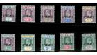 SG57s-66s. 1902 Set of 10 'SPECIMEN'. Brilliant U/M...