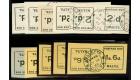 SG D1a-D10a. 1925 Postage Due set of 10. 'Tete-beche Pairs'. Sup