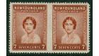 SG226ba. 1932 7c Red-brown. 'Imperforate Between Horizontal Pair